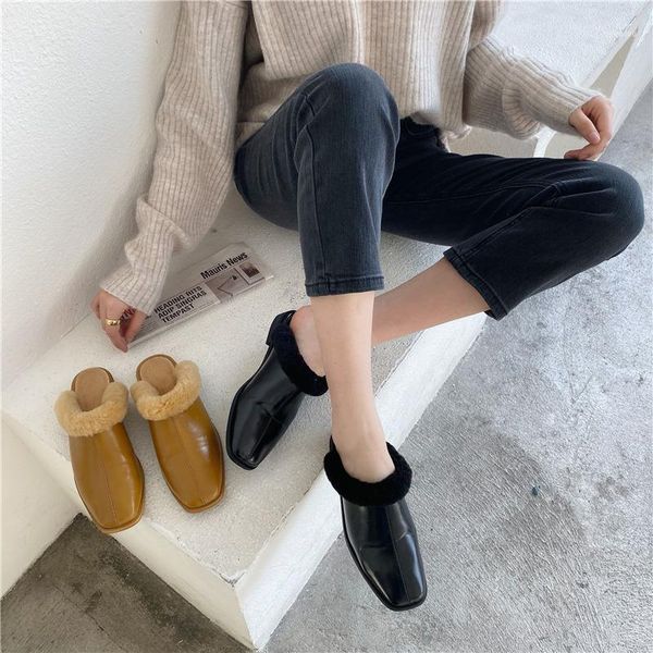 slippers fur slipper women autumn winter square toe mules casual low heel shoes furry slides outdoor 2021 brand zapatos de mujer11, Black
slippers fur slipper women autumn winter square toe mules casual low heel shoes furry slides outdoor 2021 brand zapatos de mujer11, Black
