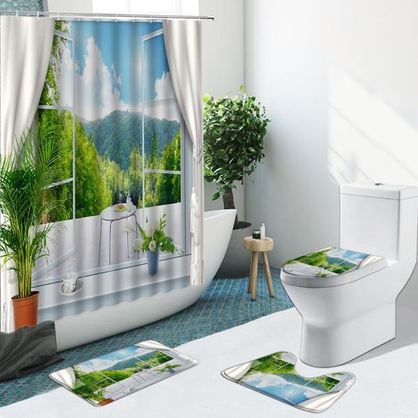 natural scenery green trees flower beach bathroom set shower curtain fabric non-slip rugs flannel decor toilet carpet with hooks curtains
natural scenery green trees flower beach bathroom set shower curtain fabric non-slip rugs flannel decor toilet carpet with hooks curtains