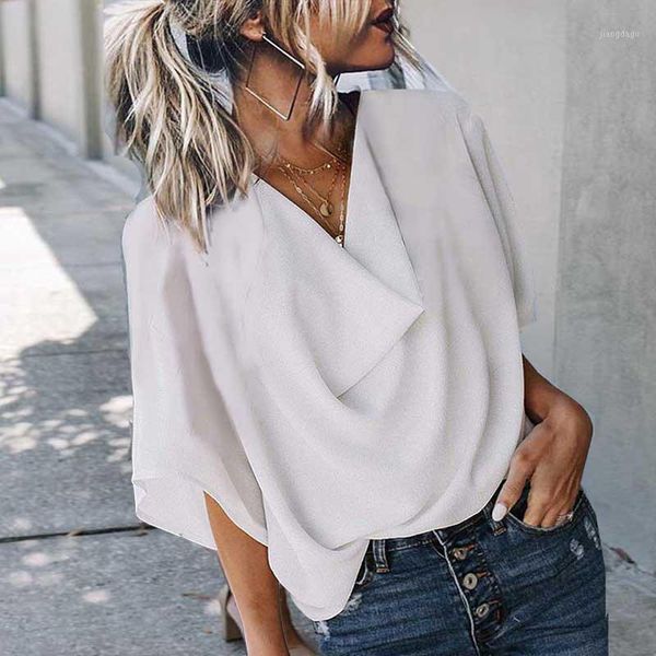 women's blouses & shirts summer batwing half sleeve white v-neck loose streetwear blouse female 2021 casual fashion simple ladies
women's blouses & shirts summer batwing half sleeve white v-neck loose streetwear blouse female 2021 casual fashion simple ladies