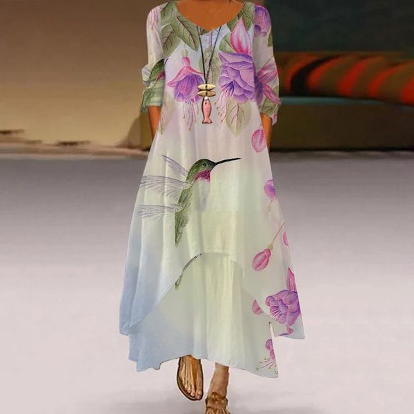 casual dresses summer beach dress women's fashion autumn printed long-sleeved o-neck loose bohemia vestidos, Black;gray
casual dresses summer beach dress women's fashion autumn printed long-sleeved o-neck loose bohemia vestidos, Black;gray