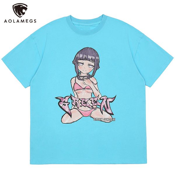 men's polos japanese aolamegs manga printed girl anime loose man t-shirt high street harajuku college otaku t s summer streetwear, White;black
men's polos japanese aolamegs manga printed girl anime loose man t-shirt high street harajuku college otaku t s summer streetwear, White;black