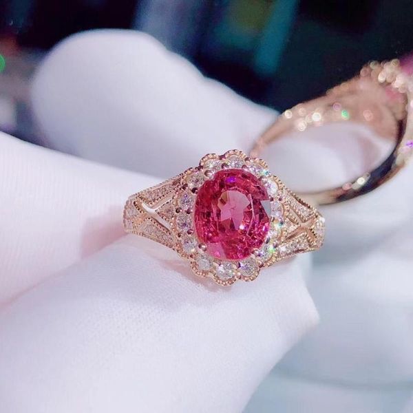 cluster rings h717 fine jewelry real 18k gold au750 natural red spinel 2.13ct gemstones diamonds female anniversary gift, Golden;silver
cluster rings h717 fine jewelry real 18k gold au750 natural red spinel 2.13ct gemstones diamonds female anniversary gift, Golden;silver
