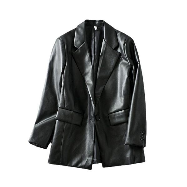 Women's Leather & Faux FW2021 Ladies Loose PU Jacket Classic Biker Overcoat, Black
Women's Leather & Faux FW2021 Ladies Loose PU Jacket Classic Biker Overcoat, Black