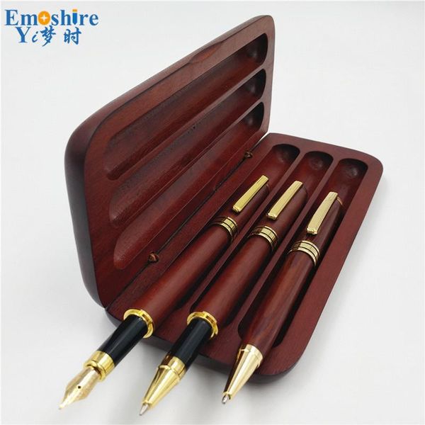 ballpoint pens custom logo brand stationery three pcs roller ball pen fountain wooden pencil case with box p666, Blue;orange
ballpoint pens custom logo brand stationery three pcs roller ball pen fountain wooden pencil case with box p666, Blue;orange