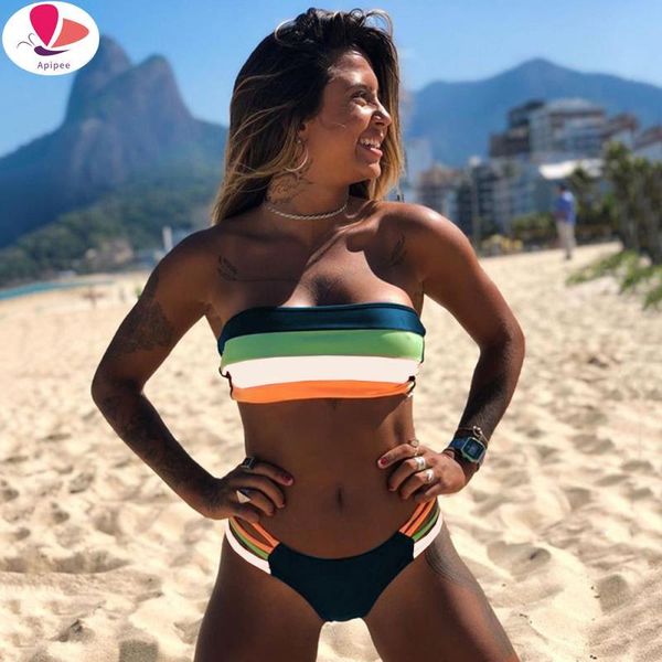 women's swimwear bikini set brazilian 2021 women bandeau swimsuit female push up bathing suit summer bathers biquini, White;black
women's swimwear bikini set brazilian 2021 women bandeau swimsuit female push up bathing suit summer bathers biquini, White;black