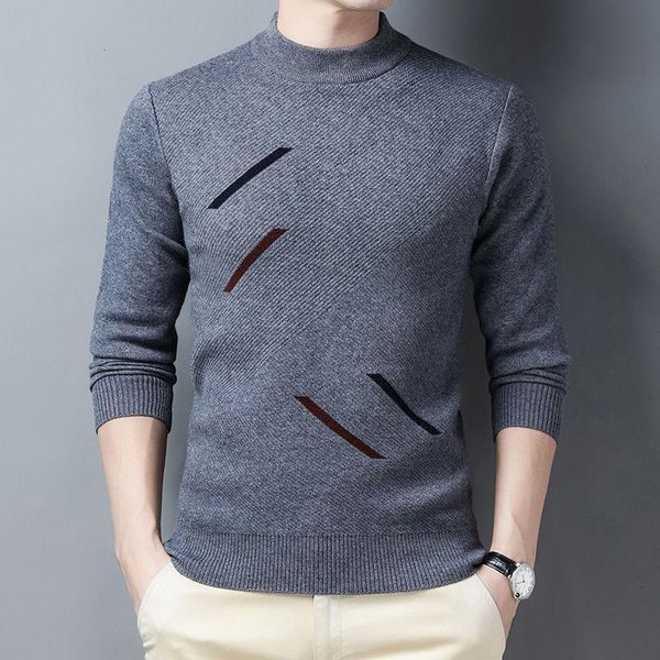 men's sweaters bottomed sweater stripe 2021 autumn winter semi high neck middle-aged casual jumper fashion sell business, White;black
men's sweaters bottomed sweater stripe 2021 autumn winter semi high neck middle-aged casual jumper fashion sell business, White;black