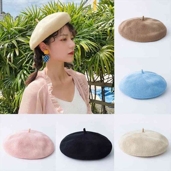 korean style spring summer breathable women girls berets sun hats lady fashion retro beanie plain caps artist hats, Blue;gray
korean style spring summer breathable women girls berets sun hats lady fashion retro beanie plain caps artist hats, Blue;gray