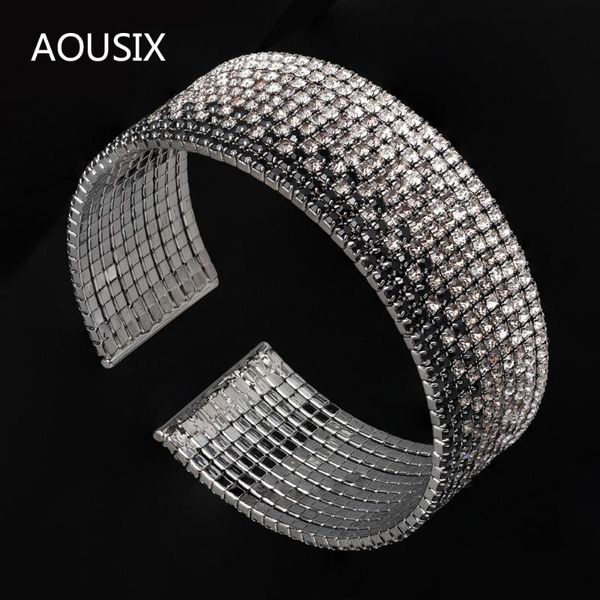 charm bracelets european and american rhinestone 10 row bangle multilayer open bracelet women's big black white gradient, Golden;silver
charm bracelets european and american rhinestone 10 row bangle multilayer open bracelet women's big black white gradient, Golden;silver