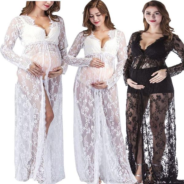 maternity dresses summer comfortable lace mop long-sleeved dress split front pography props fashion pregnancy, White
maternity dresses summer comfortable lace mop long-sleeved dress split front pography props fashion pregnancy, White