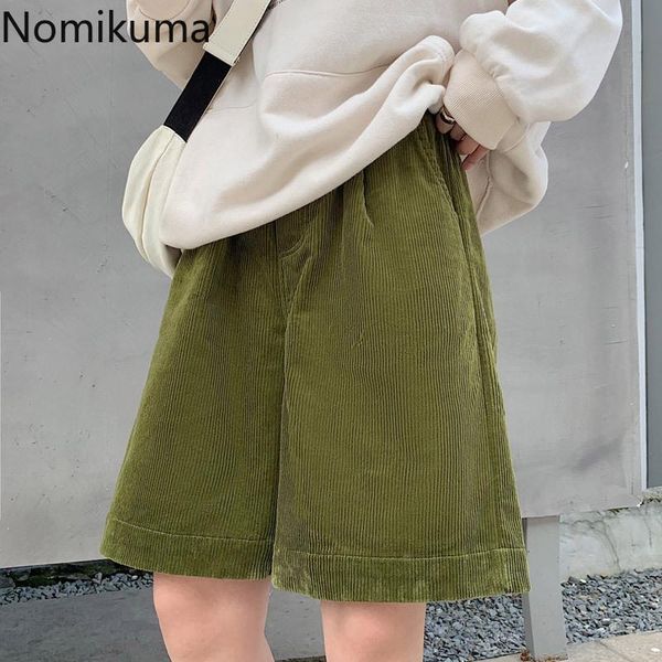 women's pants & capris nomikuma 2021 autumn winter corduroy women half causal solid stretch high waist wide leg pantalones mujer 6c392, Black;white
women's pants & capris nomikuma 2021 autumn winter corduroy women half causal solid stretch high waist wide leg pantalones mujer 6c392, Black;white