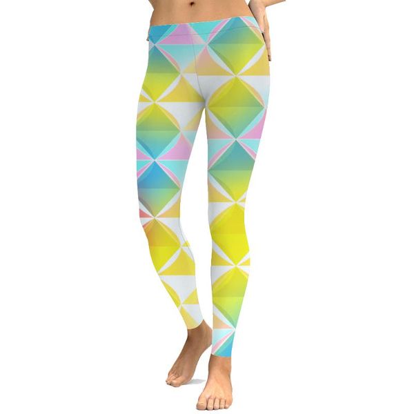 women's leggings fashionprint yellow red pink diamond lattice stitching print 3d ladies, Black
women's leggings fashionprint yellow red pink diamond lattice stitching print 3d ladies, Black