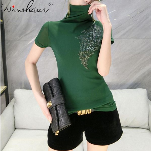 summer korean style t-shirt turtleneck mesh shiny diamonds women short sleeve casual bottoming shirt tees 2021 t13128a women's, White
summer korean style t-shirt turtleneck mesh shiny diamonds women short sleeve casual bottoming shirt tees 2021 t13128a women's, White
