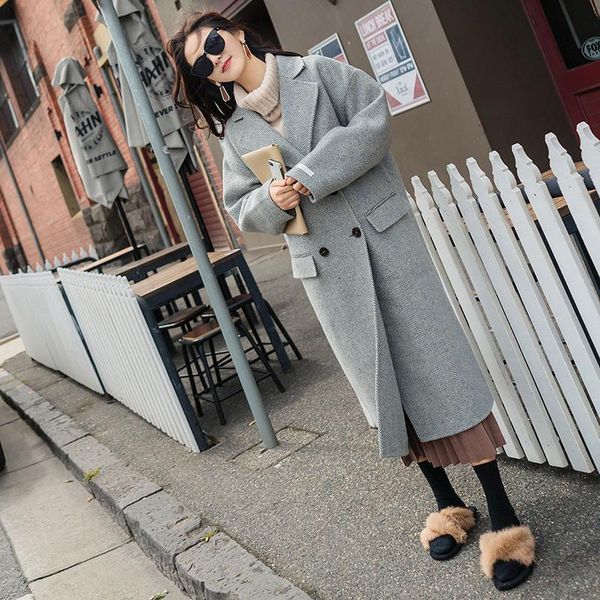 women's & blends autumn winter women woolen coat warm thick loose large size coats fashion solid long sleeve wool jacket cw194 i65p, Black
women's & blends autumn winter women woolen coat warm thick loose large size coats fashion solid long sleeve wool jacket cw194 i65p, Black