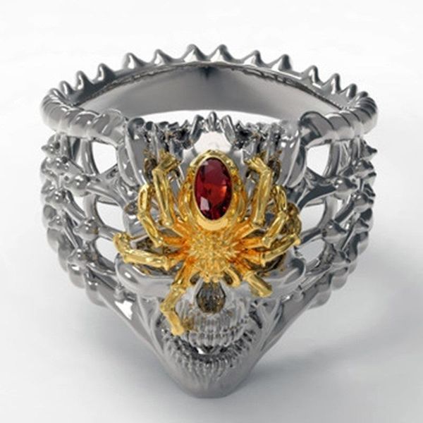 wedding rings vintage antique gold silver color ring men punk spider skull red zircon for women halloween party gothic jewelry, Slivery;golden
wedding rings vintage antique gold silver color ring men punk spider skull red zircon for women halloween party gothic jewelry, Slivery;golden