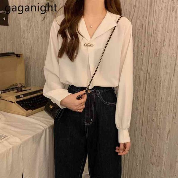 elegant blouse women fall loose solid notched pullovers beading chiffon shirts office lady korean blusas 210601, White
elegant blouse women fall loose solid notched pullovers beading chiffon shirts office lady korean blusas 210601, White
