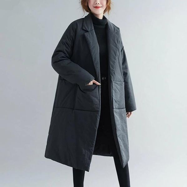 women's down & parkas oversized winter long jacket coat female cotton windbreaker overcoat, Black
women's down & parkas oversized winter long jacket coat female cotton windbreaker overcoat, Black