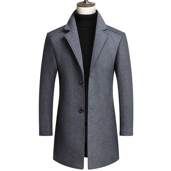 men's wool & blends autumn winter 30% men thick coats turn down collar male fashion blend jackets outerwear casual trench ropa hombre d, Black
men's wool & blends autumn winter 30% men thick coats turn down collar male fashion blend jackets outerwear casual trench ropa hombre d, Black