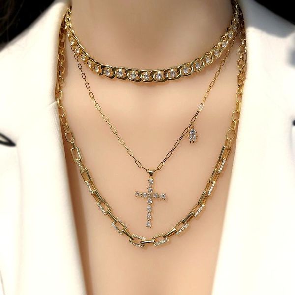 chains luxury gold plated chain necklace shiny cubic zirconia stone stackable necklaces women fashion punk party jewelry christmas gift, Silver
chains luxury gold plated chain necklace shiny cubic zirconia stone stackable necklaces women fashion punk party jewelry christmas gift, Silver