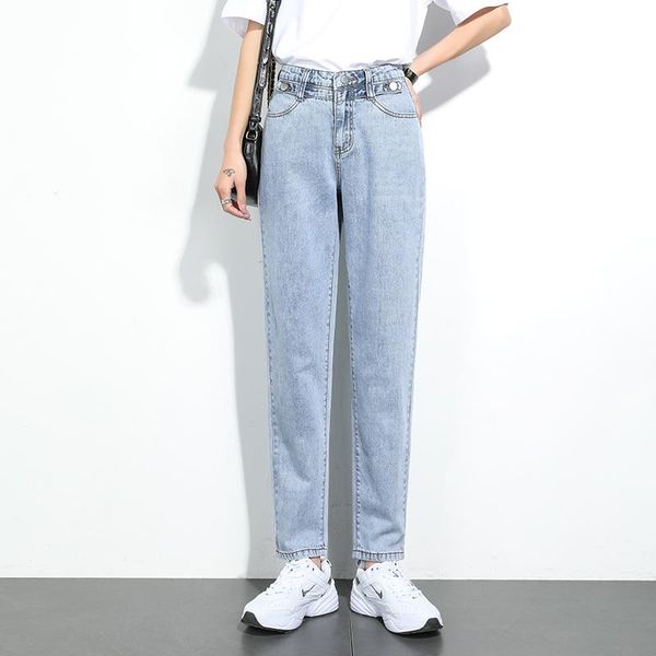 women's jeans autumn adjustable waist circumference harem pants slim straight light blue fashion female streetwear
women's jeans autumn adjustable waist circumference harem pants slim straight light blue fashion female streetwear