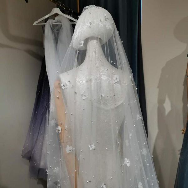 bridal veils fashion cathedral long wedding lace with comb 3d flowers pearls amazing veil crystals accessories, Black
bridal veils fashion cathedral long wedding lace with comb 3d flowers pearls amazing veil crystals accessories, Black