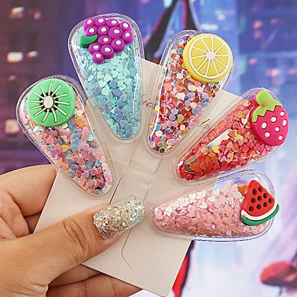 children's headwear fruit girls color quicksand sequins bb clip korean cute baby side girl heart hair accessories, Slivery;white
children's headwear fruit girls color quicksand sequins bb clip korean cute baby side girl heart hair accessories, Slivery;white