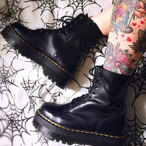 boots ladies pu leather suede platform winter female motorcycle shoes women 2021 gothic lace-up, Black
boots ladies pu leather suede platform winter female motorcycle shoes women 2021 gothic lace-up, Black