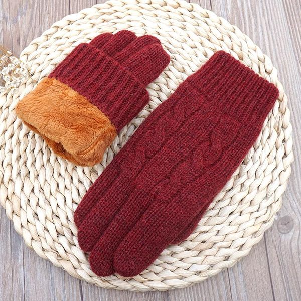 fingerless gloves winter fashion women knitted wool warm mittens plus velvet thickening touch comfortable driving, Blue;gray
fingerless gloves winter fashion women knitted wool warm mittens plus velvet thickening touch comfortable driving, Blue;gray