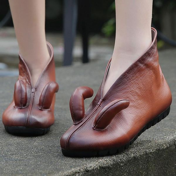 boots fashion women's ankle stylish round toe horns decoration leather retro handmade shoes c36, Black
boots fashion women's ankle stylish round toe horns decoration leather retro handmade shoes c36, Black