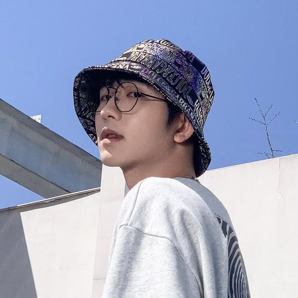 wide brim hats fashion wild fisherman hat men's street hip hop ins summer black sun short letters simple basin cap, Blue;gray
wide brim hats fashion wild fisherman hat men's street hip hop ins summer black sun short letters simple basin cap, Blue;gray