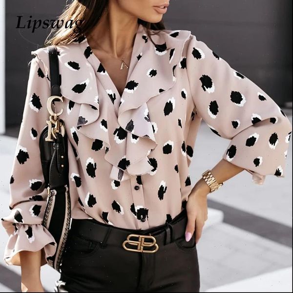 elegant polka dot ruffle womens shirts print autumn butterfly long sleeve ladies casual button ruffled neck blusa, White
elegant polka dot ruffle womens shirts print autumn butterfly long sleeve ladies casual button ruffled neck blusa, White