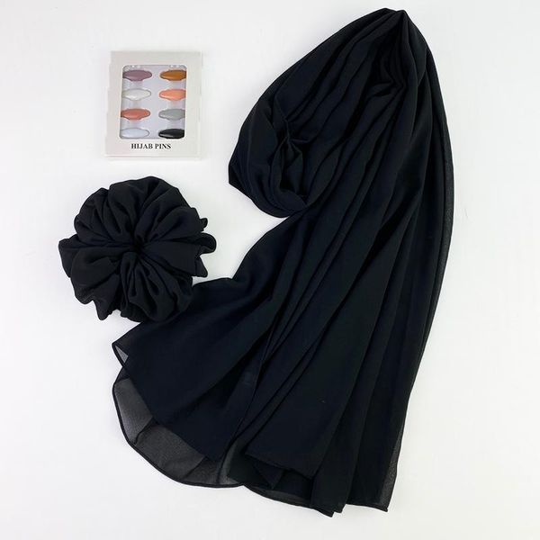 scarves heavy bubble chiffon scrunchie box pins for women hijab with fashion solid black shawl gifts set, Blue;gray
scarves heavy bubble chiffon scrunchie box pins for women hijab with fashion solid black shawl gifts set, Blue;gray