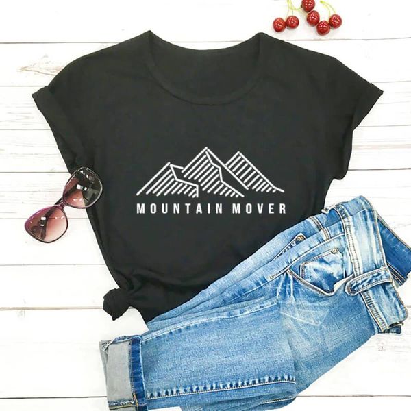 women's t-shirt mountain mover 100%cotton women tshirts christian shirts summer adventure casual o-neck short sleeve faith tee, White
women's t-shirt mountain mover 100%cotton women tshirts christian shirts summer adventure casual o-neck short sleeve faith tee, White