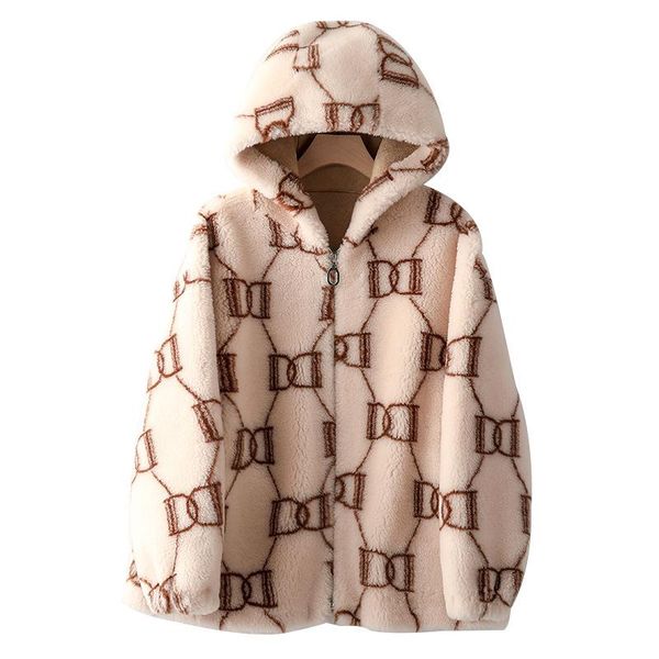 women's fur & faux hooded cashmere coat letter print fashion long sleeve cropped jackets zipper sheep shearing 2021 women winter wool c, Black
women's fur & faux hooded cashmere coat letter print fashion long sleeve cropped jackets zipper sheep shearing 2021 women winter wool c, Black
