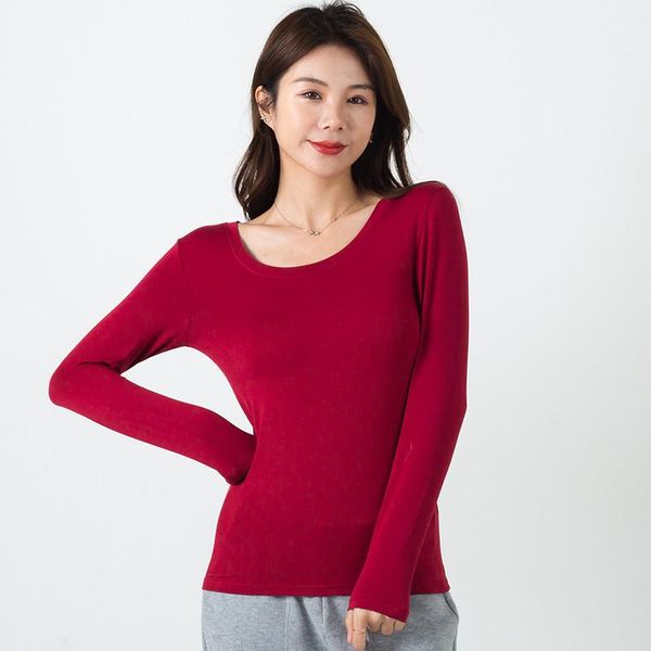 women's t-shirt 2021 spring and summer long-sleeved round neck slim slimming bottoming shirt stretch solid color modal n009, White
women's t-shirt 2021 spring and summer long-sleeved round neck slim slimming bottoming shirt stretch solid color modal n009, White