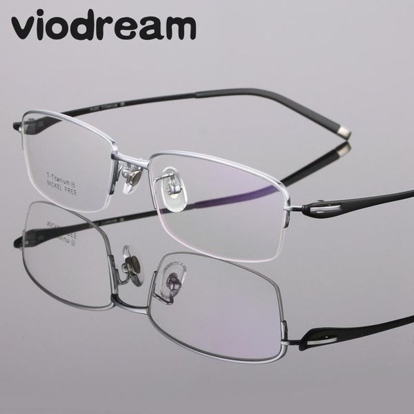 viodream myopia titanium business eyeglasses frames men prescription eyewear spectacle half frame oculos de grau 6611 fashion sunglasses, Black
viodream myopia titanium business eyeglasses frames men prescription eyewear spectacle half frame oculos de grau 6611 fashion sunglasses, Black