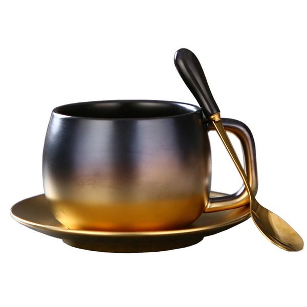 cups & saucers nordic luxury matte black gold champagne ceramic espresso coffee cup and saucer spoon set 280ml
cups & saucers nordic luxury matte black gold champagne ceramic espresso coffee cup and saucer spoon set 280ml