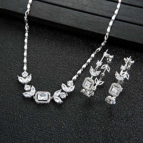 earrings & necklace luxury square pendant lover's cubic zircon earring jewelry set for women wedding dubai bridal n0422, Silver
earrings & necklace luxury square pendant lover's cubic zircon earring jewelry set for women wedding dubai bridal n0422, Silver