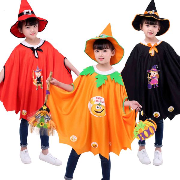 cartoon clothing halloween children's cloak korean witch performance costume stage magician pumpkin, Blue
cartoon clothing halloween children's cloak korean witch performance costume stage magician pumpkin, Blue