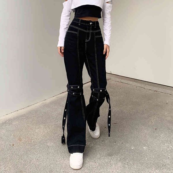 women's jeans shengpalae bandage decorative denim pants women's spring high waist open line straight jeans female streetwear 5b519, Blue
women's jeans shengpalae bandage decorative denim pants women's spring high waist open line straight jeans female streetwear 5b519, Blue