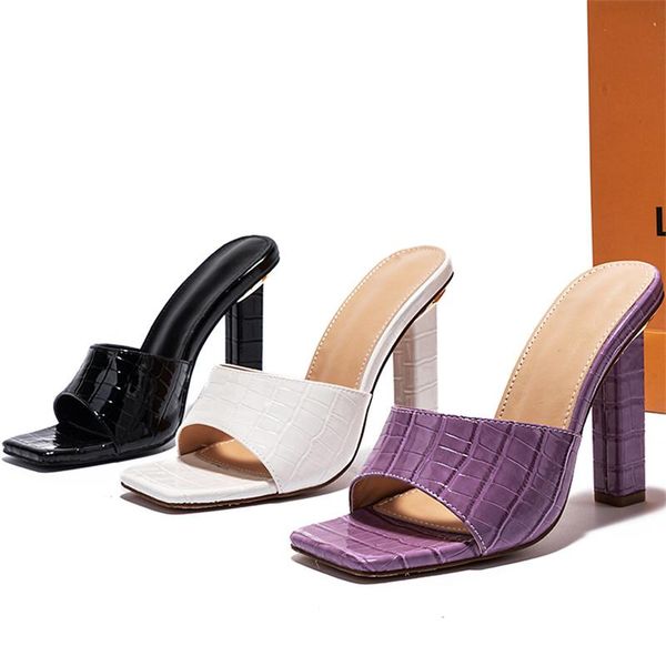 slippers 2021 spring women elegant square toe 11cm high heels female glossy purple party casual block slides gingham sandals, Black
slippers 2021 spring women elegant square toe 11cm high heels female glossy purple party casual block slides gingham sandals, Black
