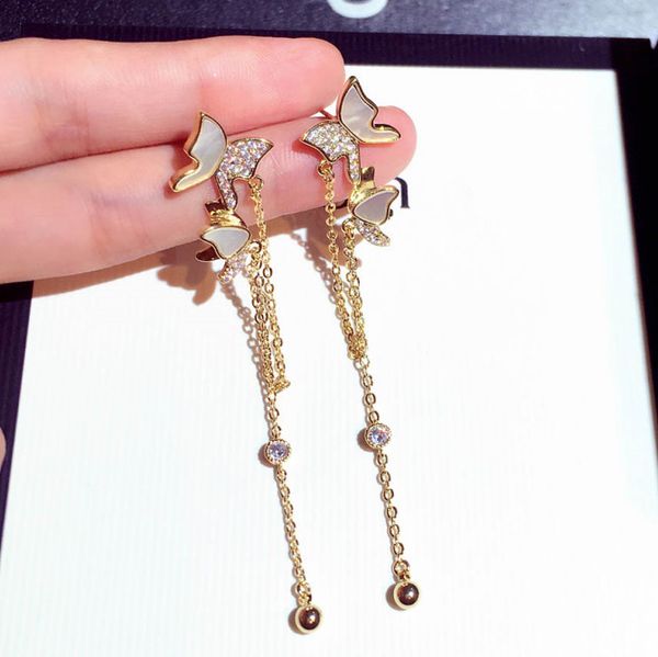 sparkling diamond zircon beautiful butterfly long dangle stud earrings for women girls fashion luxury silver post, Golden;silver
sparkling diamond zircon beautiful butterfly long dangle stud earrings for women girls fashion luxury silver post, Golden;silver