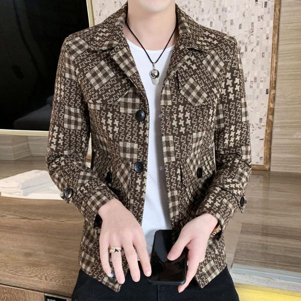 men's spring trendy slim fit handsome lapels jacket youth jacquard woolen casual jackets, Black;brown
men's spring trendy slim fit handsome lapels jacket youth jacquard woolen casual jackets, Black;brown