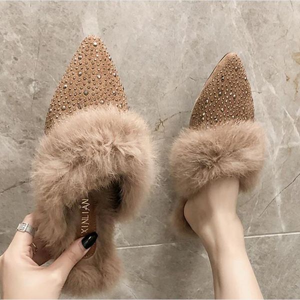 slippers women's shoes winter sequined rhinestones mules 2021 outdoor long fur warm d665, Black
slippers women's shoes winter sequined rhinestones mules 2021 outdoor long fur warm d665, Black