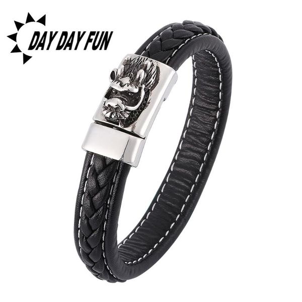 charm bracelets stainless steel dragon head magnetic clasps black microfiber leather bracelet men punk bangles fashion jewelry gifts e0356, Golden;silver
charm bracelets stainless steel dragon head magnetic clasps black microfiber leather bracelet men punk bangles fashion jewelry gifts e0356, Golden;silver