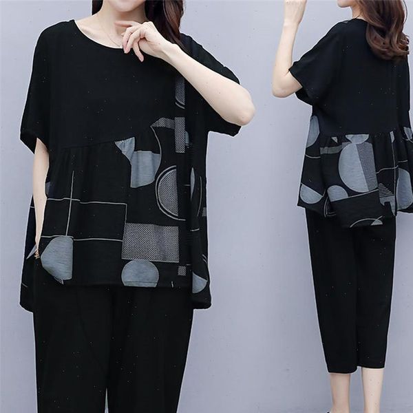 large size clothing summer printing women tracksuits sporting suit 2 piece set oversize lady clothes leisure tracksuit 5xl, Gray
large size clothing summer printing women tracksuits sporting suit 2 piece set oversize lady clothes leisure tracksuit 5xl, Gray