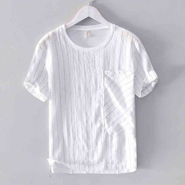 men's t-shirts linen stitching striped short-sleeved t-shirt solid summer white t shirt men fashion tshirt male camisa chemise h793, White;black
men's t-shirts linen stitching striped short-sleeved t-shirt solid summer white t shirt men fashion tshirt male camisa chemise h793, White;black