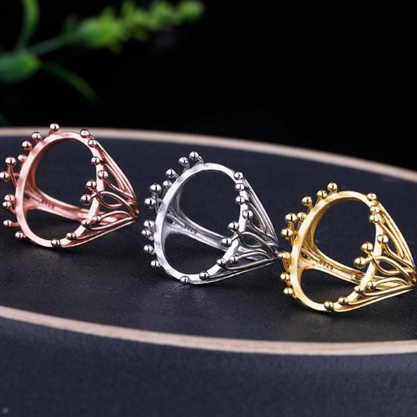 cluster rings 925 sterling silver women engagement wedding special ring 15x20mm oval cabochon semi mount setting adjustable wholesale, Golden;silver
cluster rings 925 sterling silver women engagement wedding special ring 15x20mm oval cabochon semi mount setting adjustable wholesale, Golden;silver