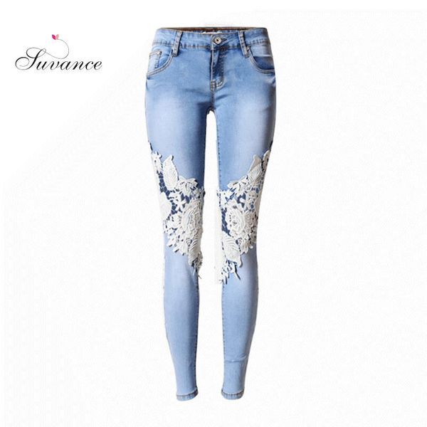 suvance fashion stretchable lace hollow denim cotton long pencil jeans spring russian euro us size style women trousers women's, Blue
suvance fashion stretchable lace hollow denim cotton long pencil jeans spring russian euro us size style women trousers women's, Blue