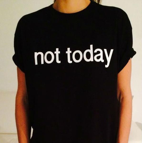 not today letters print cotton women t shirts casual funny black tee hipster z 280, White
not today letters print cotton women t shirts casual funny black tee hipster z 280, White