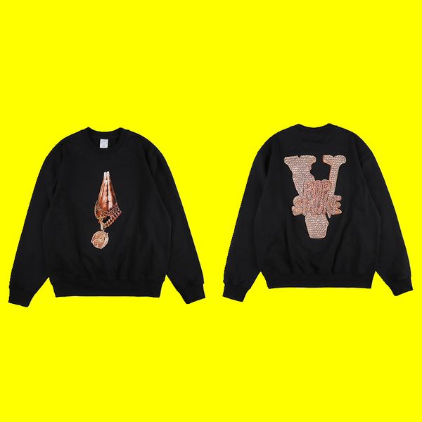 long 2021 brand v hoodie ins fashion new round neck sweater with both hands in ten printed terry loose small coat for men, Black
long 2021 brand v hoodie ins fashion new round neck sweater with both hands in ten printed terry loose small coat for men, Black